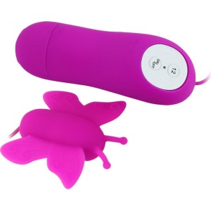 Baile Stimulating BAILE - LOVE EGGS BUTTERFLY CLITORIS STIMULATOR 12 SPEEDS LILAC REMOTE CONTROL