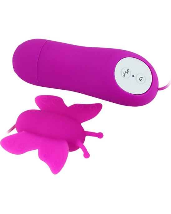 Baile Stimulating BAILE - LOVE EGGS BUTTERFLY CLITORIS STIMULATOR 12 SPEEDS LILAC REMOTE CONTROL