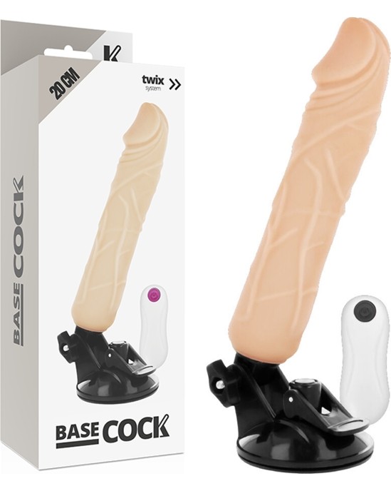 Basecock REALISTIC VIBRATOR REMOTE CONTROL FLESH 20 CM -O- 4 CM