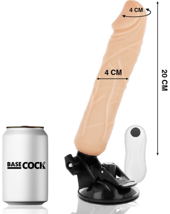 Basecock REALISTIC VIBRATOR REMOTE CONTROL FLESH 20 CM -O- 4 CM