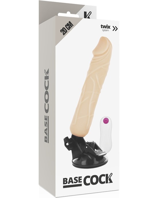 Basecock REALISTIC VIBRATOR REMOTE CONTROL FLESH 20 CM -O- 4 CM