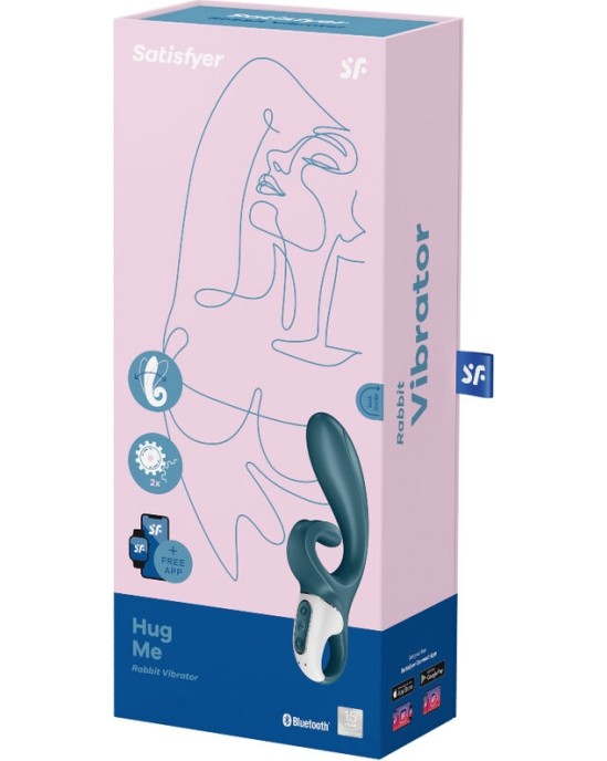 Satisfyer Connect SATISFYER - HUG ME RABBIT VIBRATOR APP BLUE