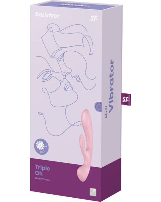 Satisfyer Vibrator SATISFYER - TRIPLE OH HYBRID VIBRATION PINK