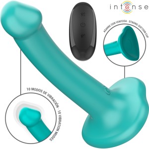 Intense Fun INTENSE - KATIE VIBRATOR WITH SUCTION CUP 10 VIBRATIONS BLUE REMOTE CONTROL
