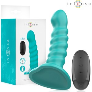 Intense Fun INTENSE - BUFFY VIBRATOR SIZE S SPIRAL DESIGN 10 VIBRATIONS BLUE REMOTE CONTROL