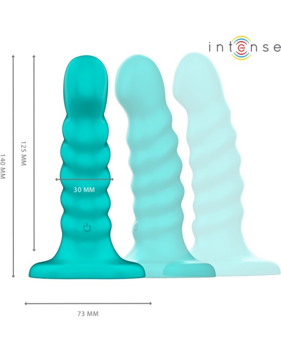Intense Fun INTENSE - BUFFY VIBRATOR SIZE S SPIRAL DESIGN 10 VIBRATIONS BLUE REMOTE CONTROL