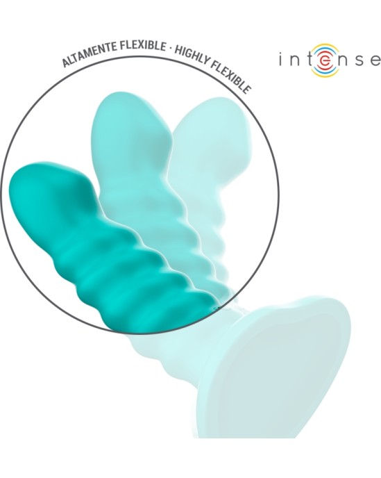 Intense Fun INTENSE - BUFFY VIBRATOR SIZE S SPIRAL DESIGN 10 VIBRATIONS BLUE REMOTE CONTROL