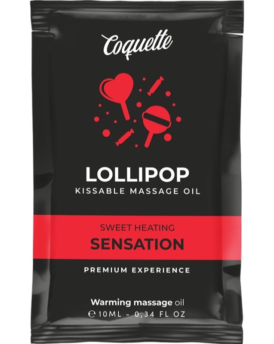 Coquette Cosmetics COQUETTE CHIC DESIRE - POCKET LOLLIPOP KISSABLE MASSAGE OIL HEATING SENSATION 10 ML
