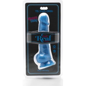 Get Real HAPPY DICKS 19 CM WITH BALLS BLUE