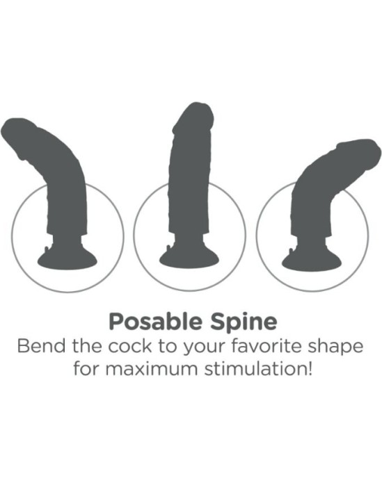King Cock 23 CM VIBRATING COCK WITH BALLS BLACK