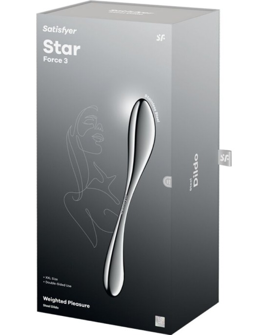 Satisfyer Dildo SATISFYER - STAR FORCE 3 STAINLESS STEEL DOUBLE-ENDED DILDO