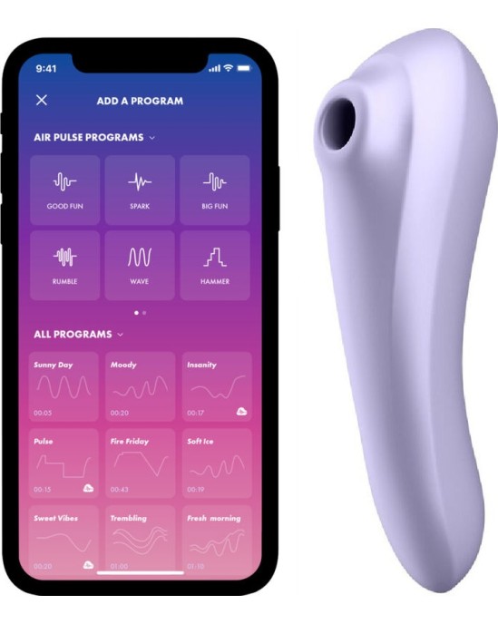 Satisfyer Connect SATISFYER - DUAL PLEASURE AIR PULSE VIBRATOR MAUVE