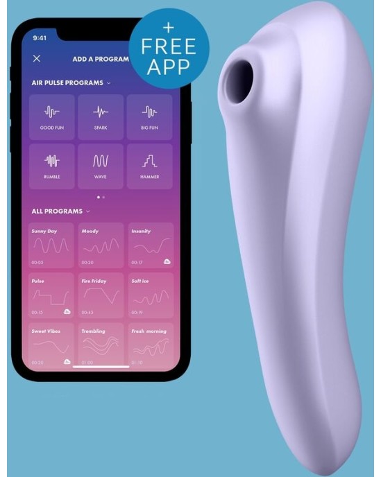 Satisfyer Connect SATISFYER - DUAL PLEASURE AIR PULSE VIBRATOR MAUVE