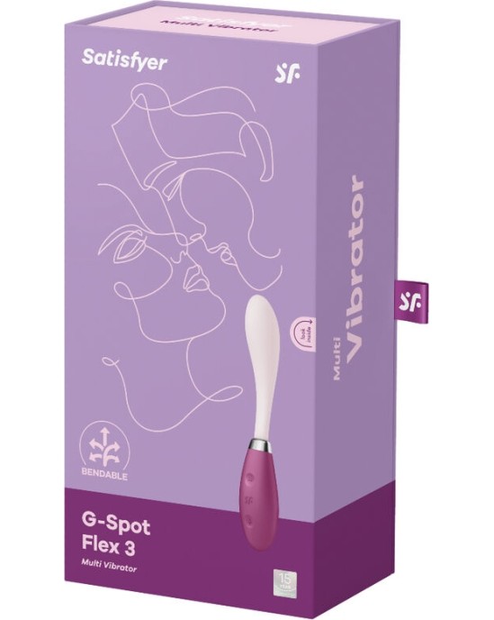Satisfyer Vibrator SATISFYER - G-SPOT FLEX 3 MULTI VIBRATOR RED