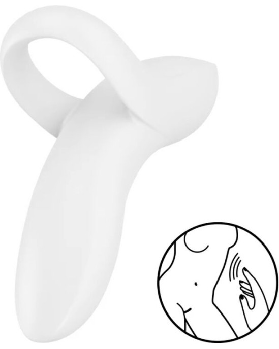 Satisfyer Vibrator SATISFYER - BOLD LOVER FINGER VIBRATOR WHITE