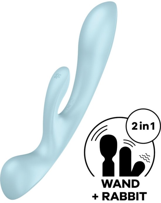Satisfyer Vibrator SATISFYER - TRIPLE OH HYBRID VIBRATION BLUE