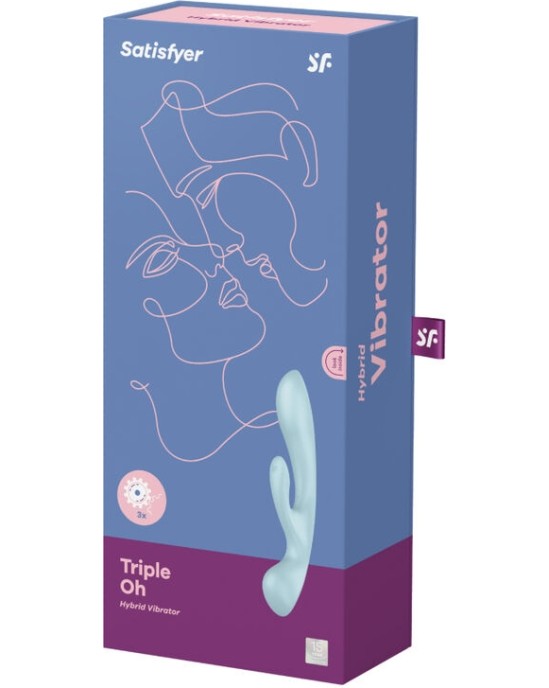 Satisfyer Vibrator SATISFYER - TRIPLE OH HYBRID VIBRATION BLUE