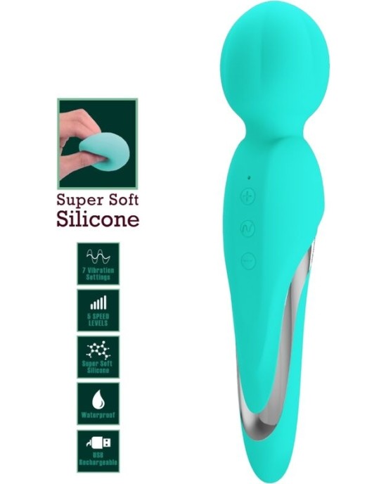 Pretty Love Flirtation PRETTY LOVE - WALTER VIBRATOR WAND AQUA GREEN