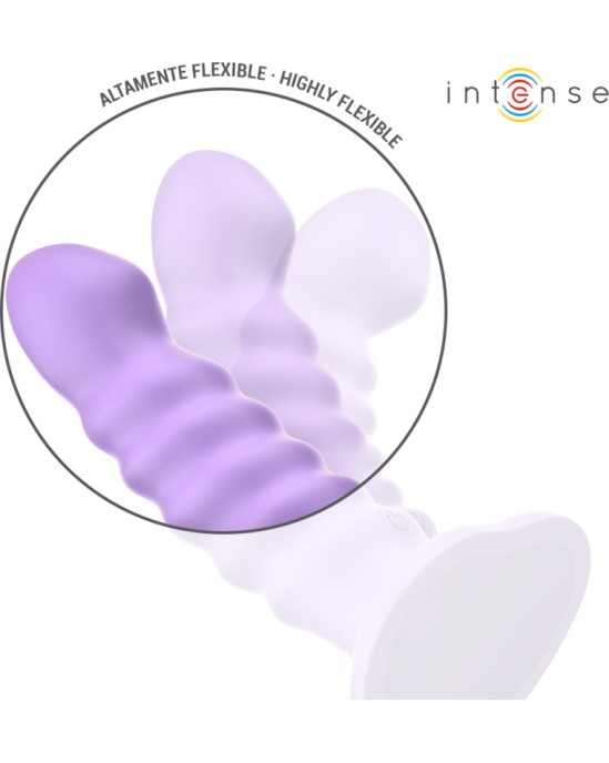 Intense Fun INTENSE - BRENDA VIBRATOR SIZE M SPIRAL DESIGN 10 VIBRATIONS PURPLE REMOTE CONTROL
