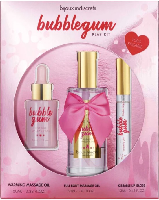 Bijoux Love Cosmetiques BIJOUX - INDISCRETS BUBBLEGUM PLAY KIT WITH OIL GEL & LIP GLOSS
