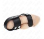 Kink Ring Power KINK - LEATHER PENIS CAGE RING WITH ADJUSTABLE BALL DIVIDER