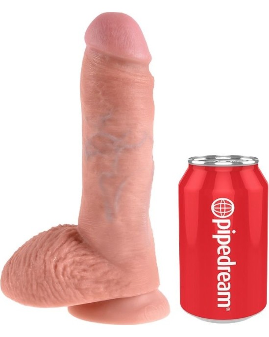 King Cock 8 DILDO FLESH WITH BALLS 20.3 CM