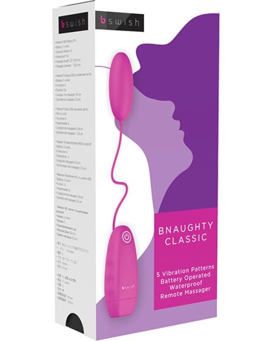 B Swish BNAUGHTY CLASSIC VIBRATING BULLET CERISE