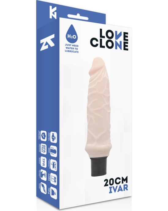 Loveclone IVAR SELF LUBRICATION VIBRATOR 20 CM -O- 3.7 CM