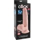 King Cock Plus KING COCK - PLUS 3D DILDO SWINGING BALLS 20.3 CM
