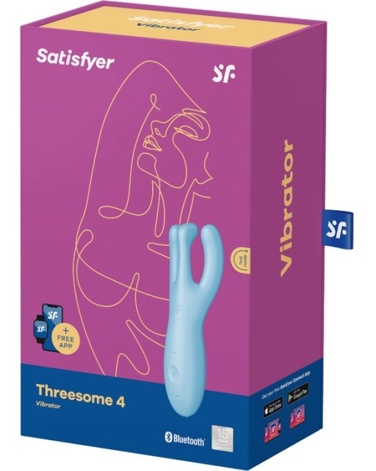 Satisfyer Connect SATISFYER - THREESOME 4 VIBRATOR APP BLUE