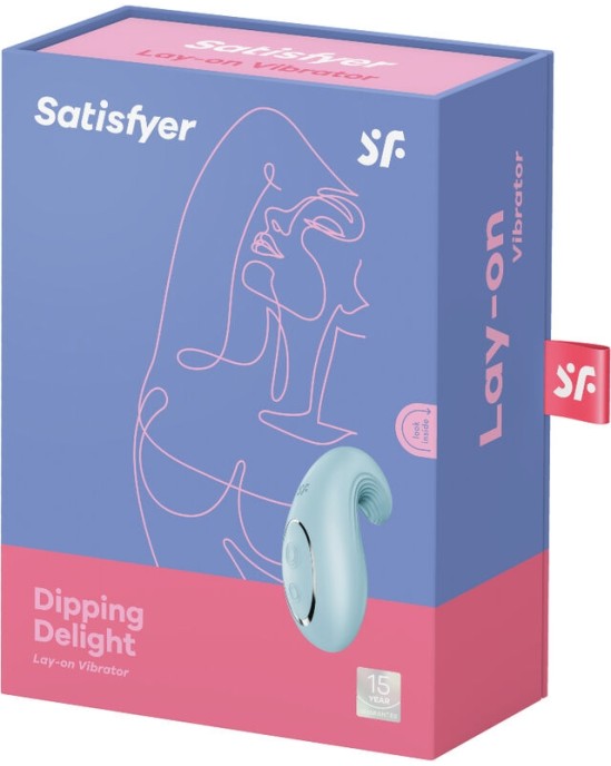 Satisfyer Layons SATISFYER - DIPPING DELIGHT LAY-ON VIBRATOR BLUE