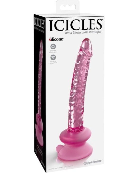 Icicles N. 86 GLASS DILDO WITH SUCTION CUP
