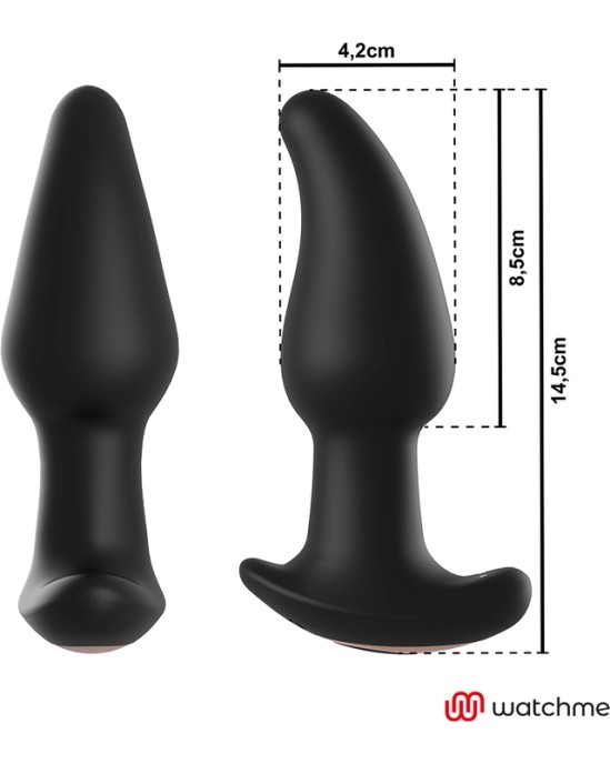 Anbiguo WATCHME REMOTE CONTROL ANAL PLUG VIBRATOR WITH ROTATION OF AMADEUS PEARLS