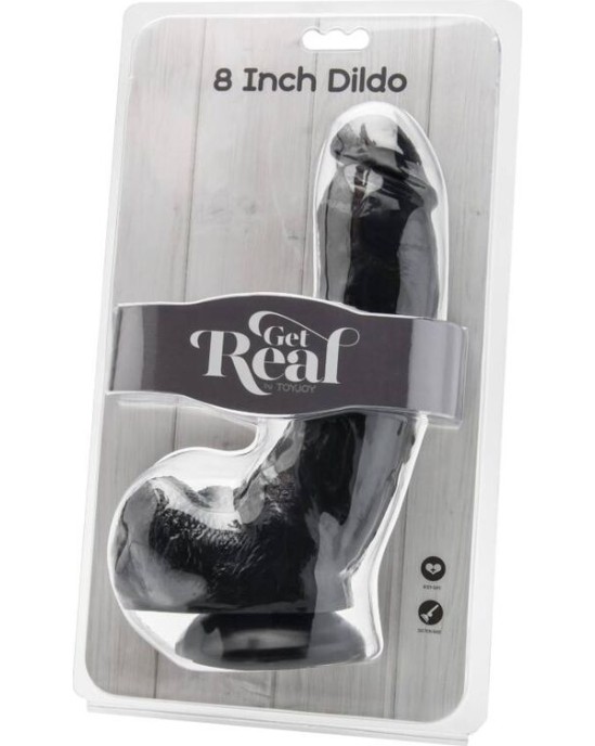 Get Real DILDO 20,5 CM WITH BALLS BLACK