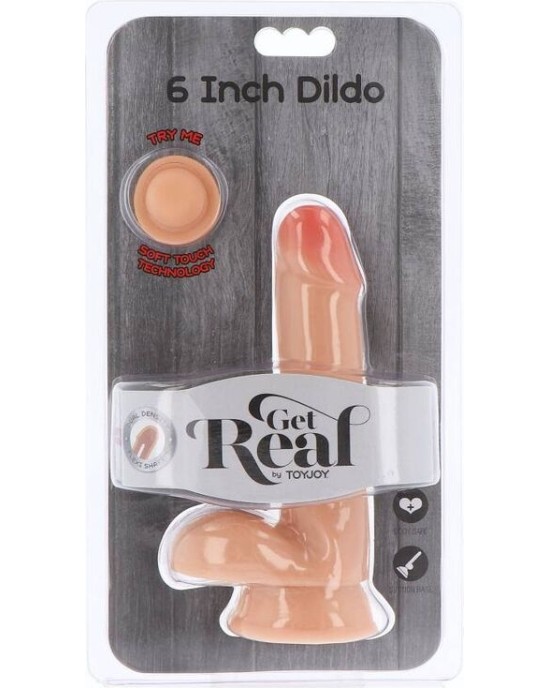 Get Real DUAL DENSITY DILDO 17 CM BALLS SKIN