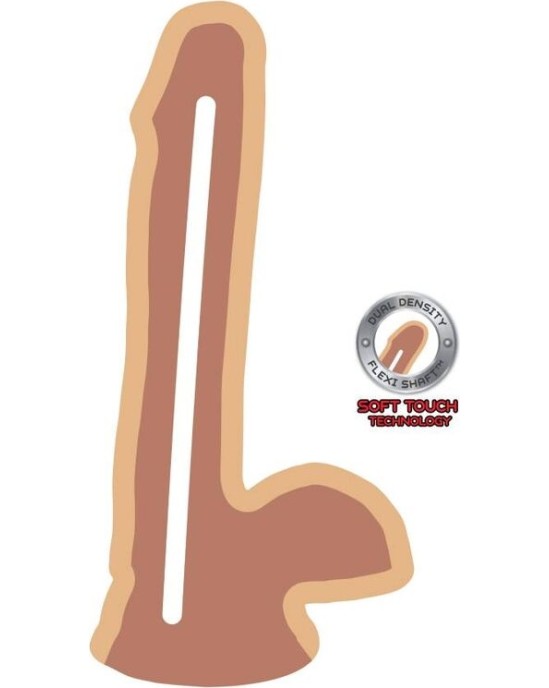 Get Real DUAL DENSITY DILDO 17 CM BALLS SKIN