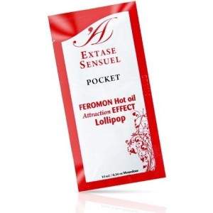 Extase Sensual MASSAGE OIL WITH HEAT EFFECT PHEROMONES LOLLIPOP 10 ML