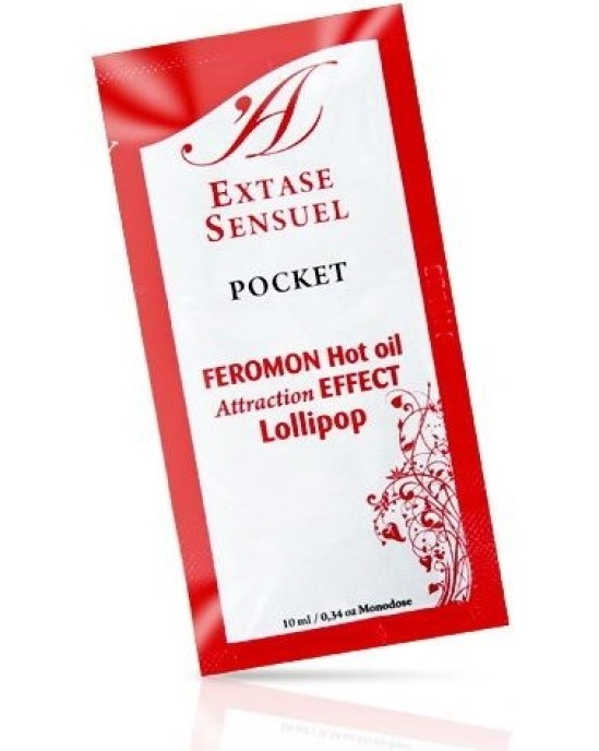 Extase Sensual MASSAGE OIL WITH HEAT EFFECT PHEROMONES LOLLIPOP 10 ML