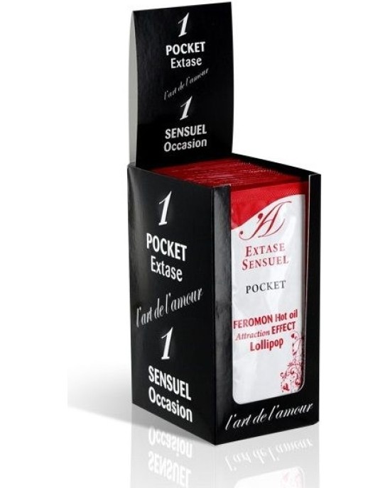 Extase Sensual MASSAGE OIL WITH HEAT EFFECT PHEROMONES LOLLIPOP 10 ML