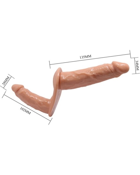 Baile Harness Collection BAILE - ULTRA PASSIONATE DOUBLE DILDOS WITH HARNESS