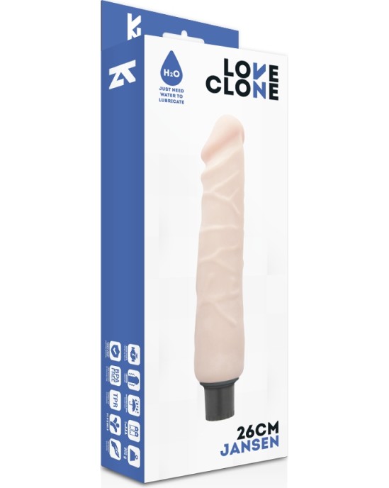 Loveclone JANSEN SELF LUBRICATION VIBRATOR 26 CM -O- 4.2 CM