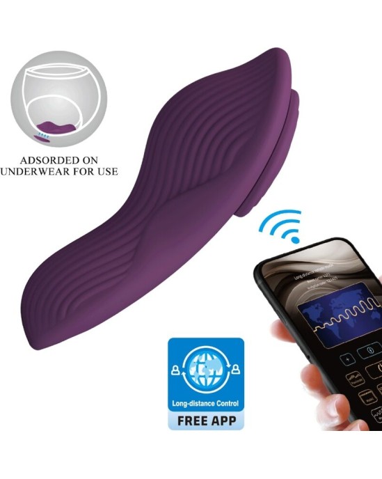 Pretty Love MANE LAY ON CLITORIS MASSAGER 10 VIBRATIONS REMOTE CONTROL PURPLE