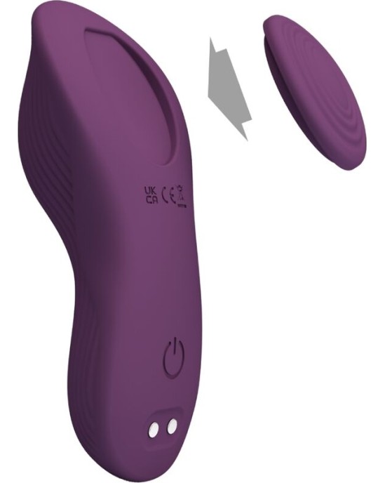 Pretty Love MANE LAY ON CLITORIS MASSAGER 10 VIBRATIONS REMOTE CONTROL PURPLE