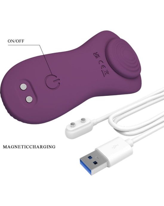 Pretty Love MANE LAY ON CLITORIS MASSAGER 10 VIBRATIONS REMOTE CONTROL PURPLE