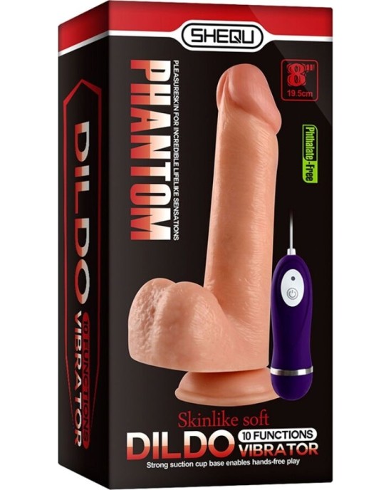 Shequ ADAM VIBRATOR DILDO WITH REMOTE CONTROL 21 CM
