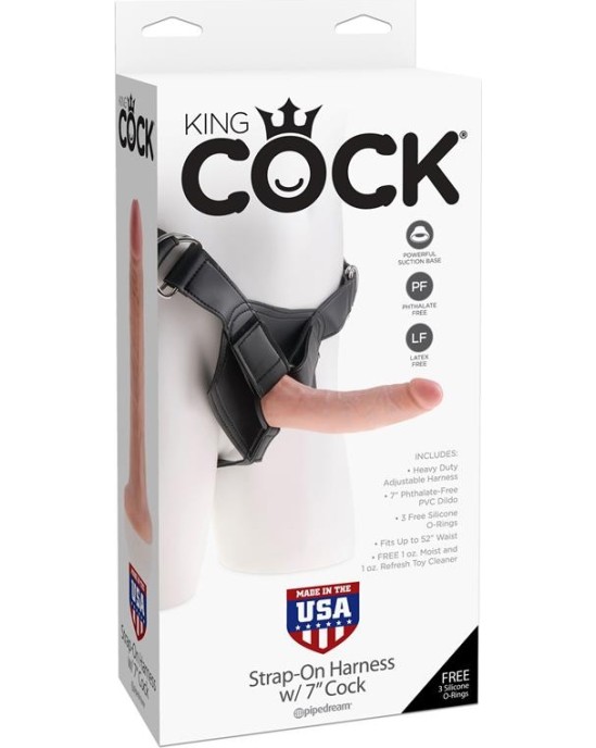 King Cock - HARNESS WITH REALISTIC PENIS NATURAL 17.8 CM