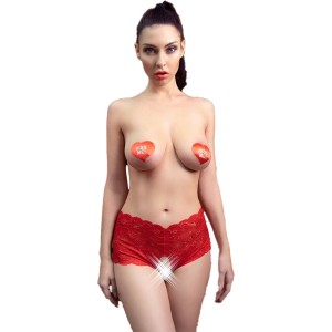 Chilirose Panties & Thongs CHILIROSE - CR 4641 PANTIES CROTCHLESS RED L/XL