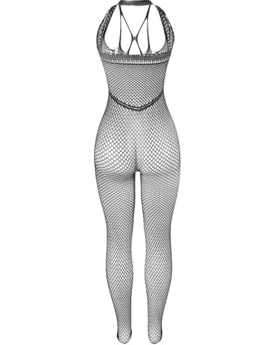Subblime Bodystockings SUBBLIME - 951788 LONG FISHNET BODYSTOCKING WITH STRAPS ON CHEST AND BACK BLACK ONE SIZE