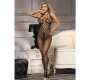 Subblime Bodystockings SUBBLIME - 951788 LONG FISHNET BODYSTOCKING WITH STRAPS ON CHEST AND BACK BLACK ONE SIZE
