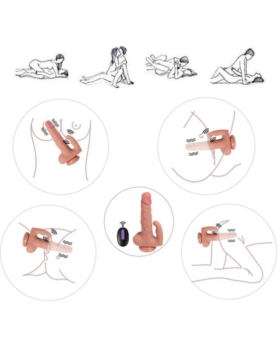 Shequ Haydon Dildo with 20 Modes of Vibration and Clitoris Stimulator